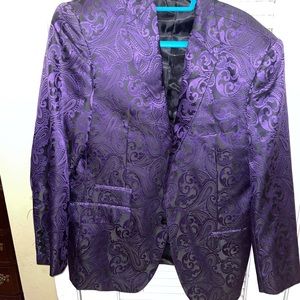 Manzini purple and black paisley jacket M